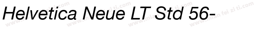 Helvetica Neue LT Std 56字体转换